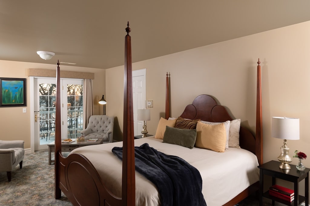 Celebrate Special Occasions at One of the Best Okoboji Hotels for Couples, photo of our King Suite room at the Oakwood Inn