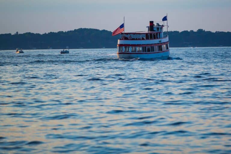 Welcome 2 Arnolds Park Amusement Park is one of the The Best Places to Visit in Iowa. The Queen II out on the lake
