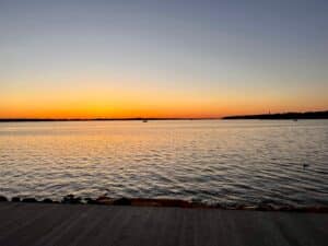 stunning sunset over West lake okoboji